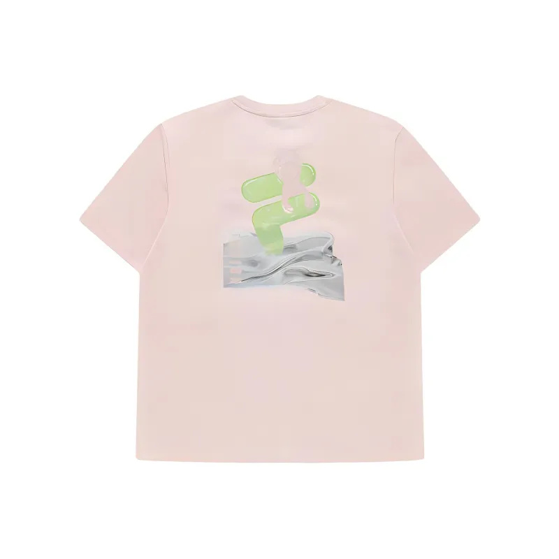 FILA FUSION T Shirt Unisex Rainbow Pink-0