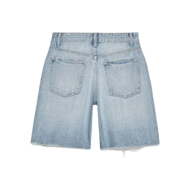 ZARA Trf Denim Shorts Women's Light Blue-1