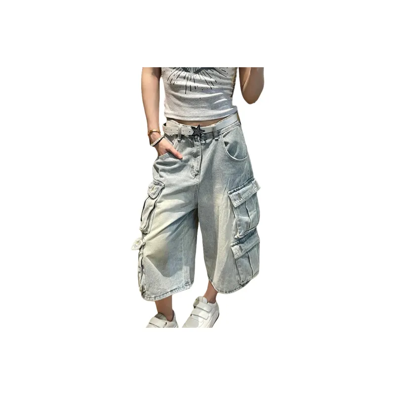 Weles Denim Shorts Unisex Blue-0