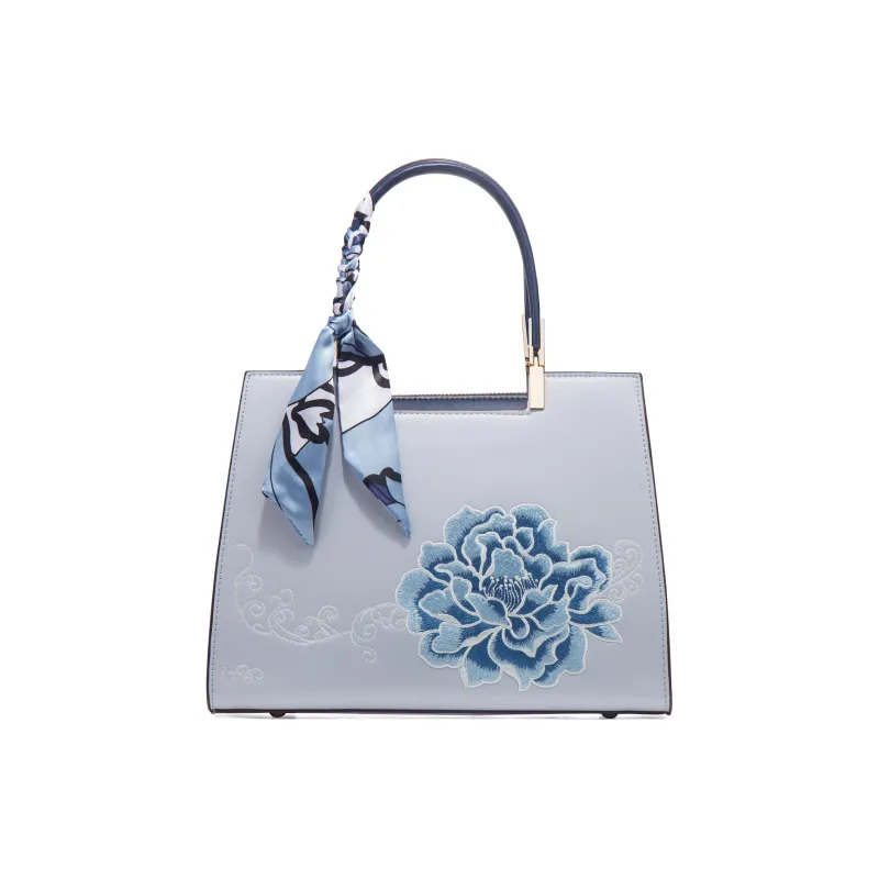 NATTY PU Crossbody Handbag Women's Lily Beige White/Peony Blue-6