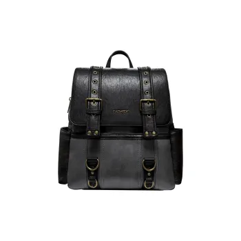 CULTIVATOR PU Backpack Medium Size Unisex Black Gray Color/Black Blue