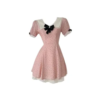 Qiuerle Short Sleeved Dress Women's