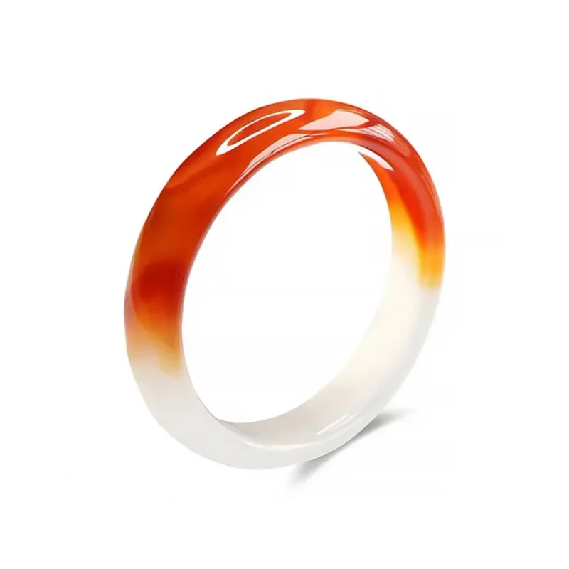 Artisan Lock Heart Jade Natural Chalcedony Bangles Unisex-0