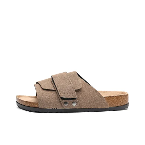 YUZHAOLIN EVA Rubber Sole Cork Sole Slip Resistant Abrasion Resistant Slide Slippers Unisex