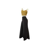 Mustard Yellow+Ink Black Clothing Sets[Integrated Cup]