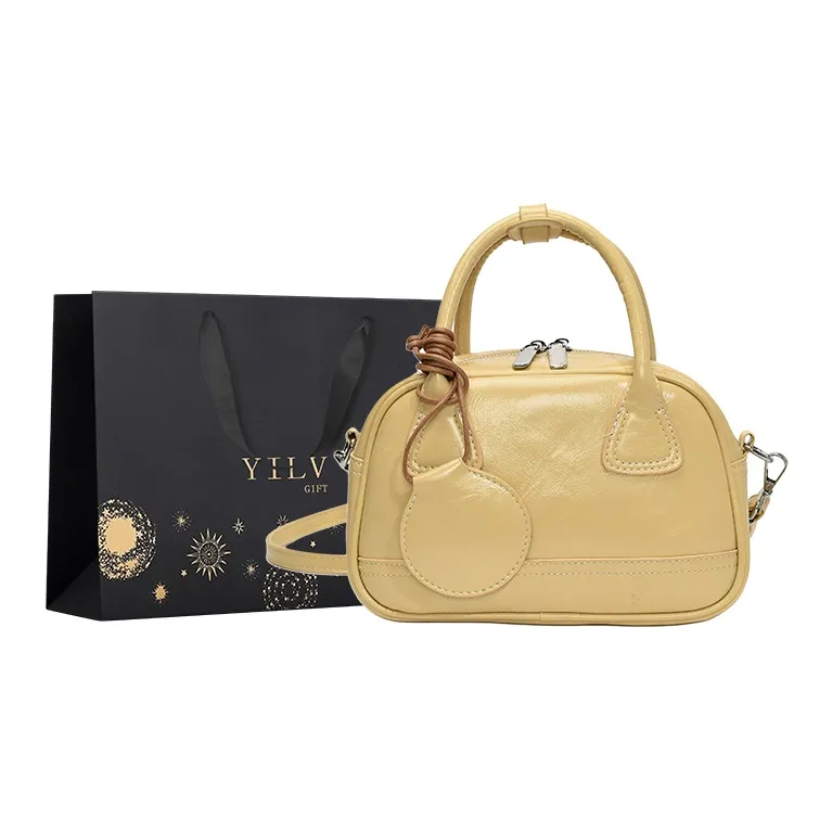 Yi Brigade PU One Shoulder Handbag Women's Black/White/Yellow/Blue-12