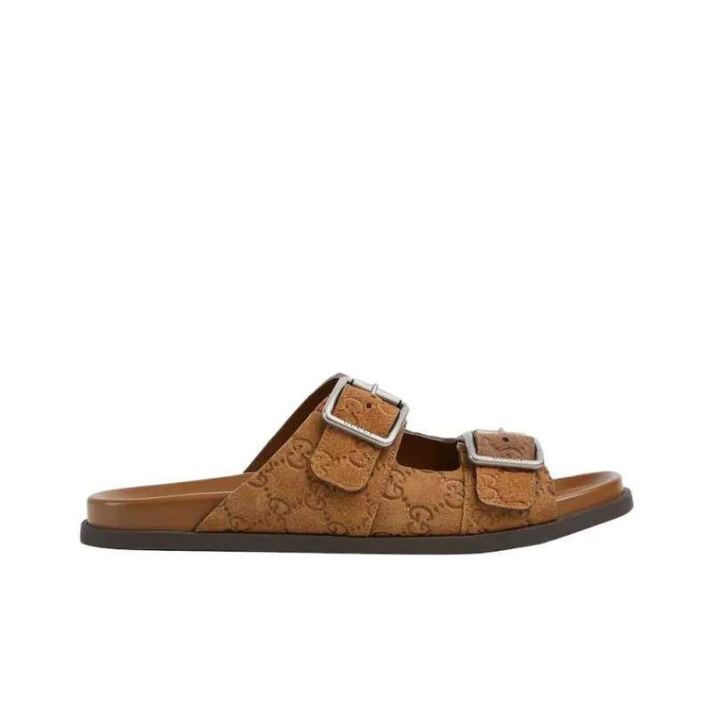GUCCI Slide Slippers Men's Camel-1