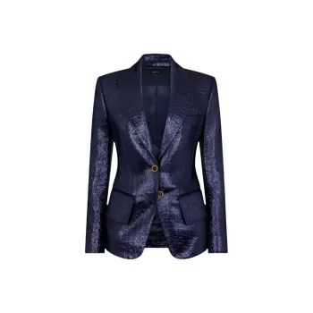 TOM FORD Crocodile embossed Blazer