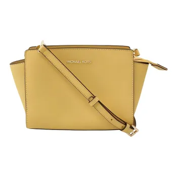 MICHAEL KORS Selma Solid Color Shoulder Bag, Crossbody Bag Women's Yellow Chrysanthemum