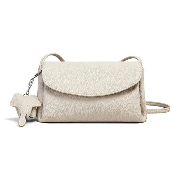 MILLIE'S Cow Leather Crossbody Bag, Shoulder Bag Regular Women's Ecru-2