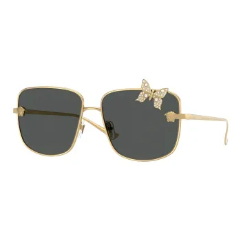 VERSACE Metal Aviator Sunglasses Women's Gold