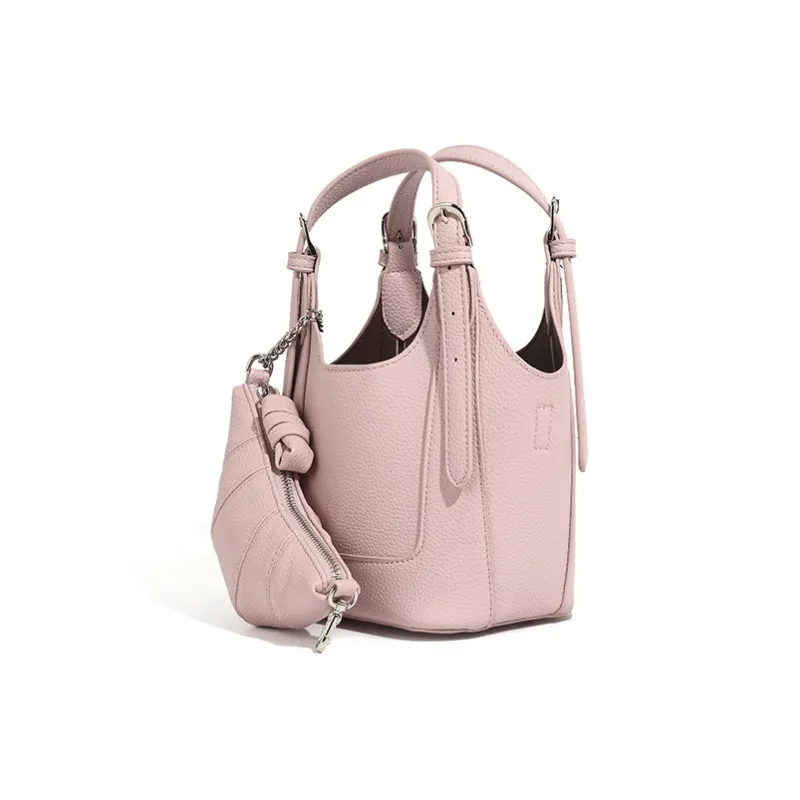 Vigno Synthetic Leather Shoulder Bag, Crossbody Bag, Handbag Regular Women's Pink/Black/Ecru-3