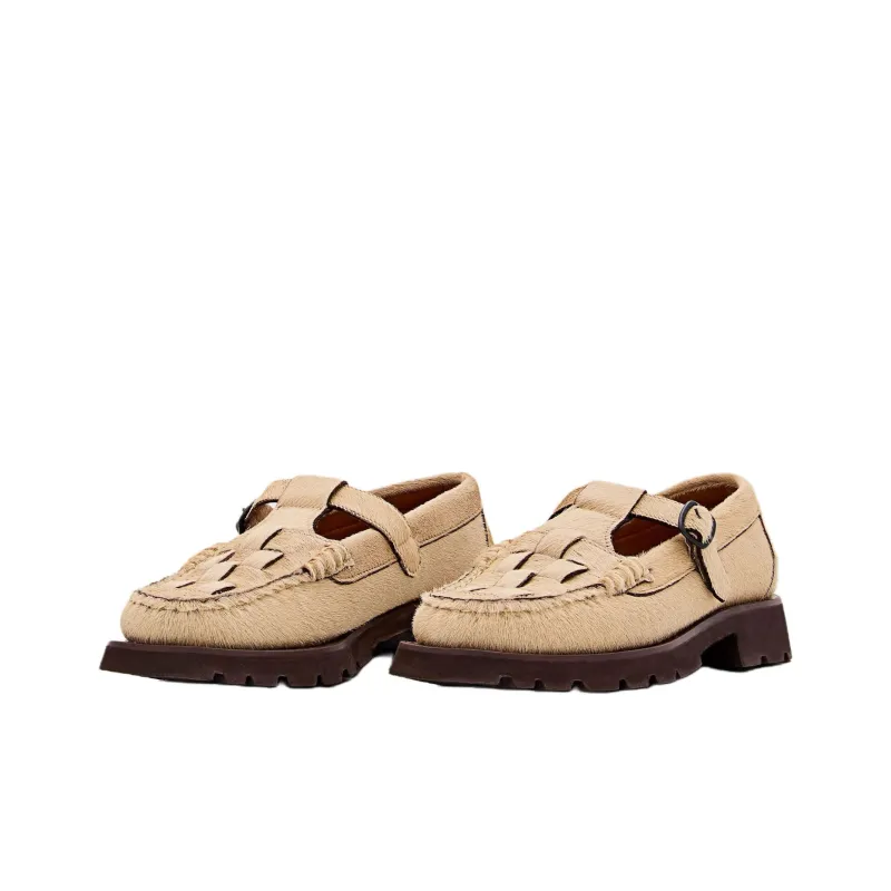 HEREU T Bar Strap Loafers Women's-2