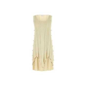 Bottega Veneta Sleeveless Dress Women's Light Yellow