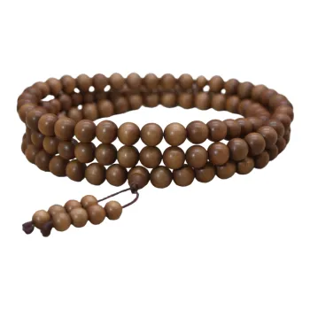 The Thousand Seals Family Sandalwood 108 Prayer Bead Beaded Bracelet Unisex
