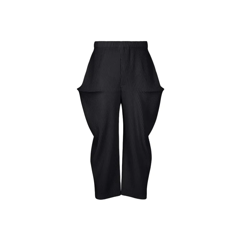 Homme Plissé Issey Miyake Casual Pants Men's Black-0