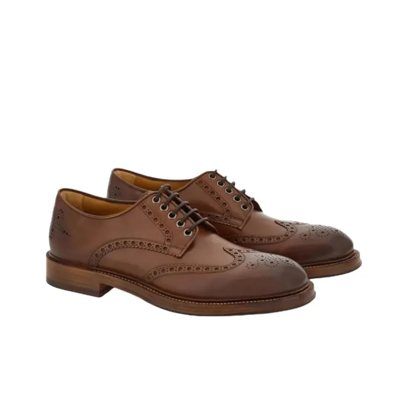 FERRAGAMO Tramezza Dress Shoes Men's Brown-2