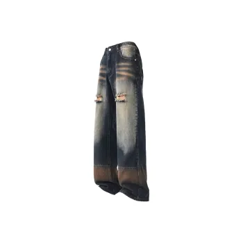 HKRXEC Jeans Men Blue Gray