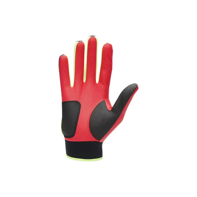 Asics Baseball Gloves Batter's Glove Leather Men's Black Red-1