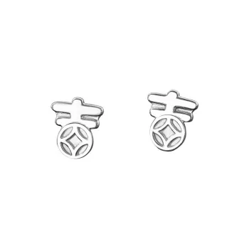 KOOGIS 999 Fine Silver Stud Earrings Women's