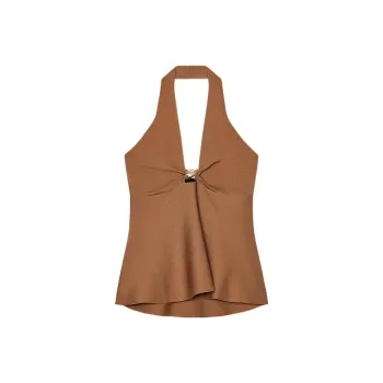 ZARA Tank Tops Women's Tan