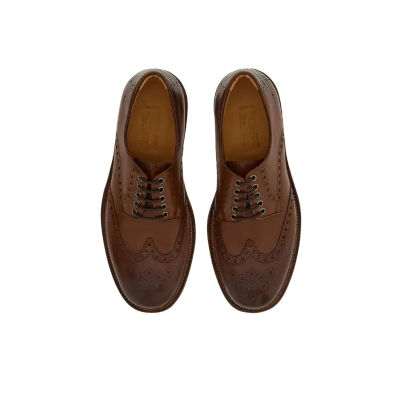 FERRAGAMO Tramezza Dress Shoes Men's Brown-3