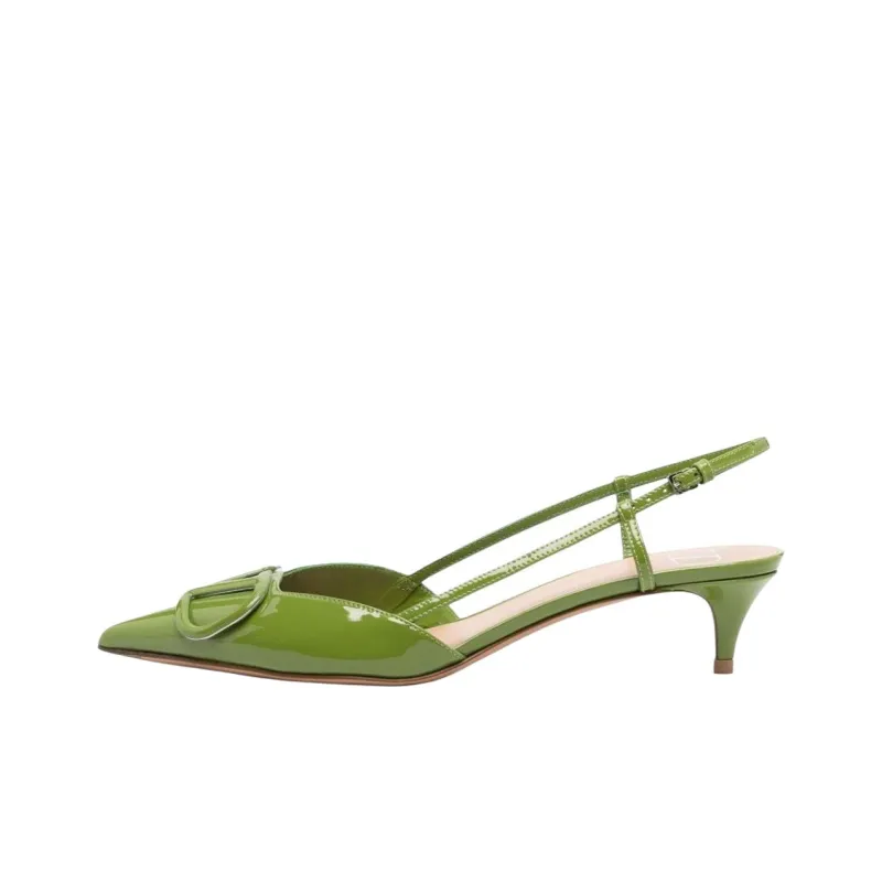 Valentino Vlogo Slim Heel High Heels 5cm Women's Green-0