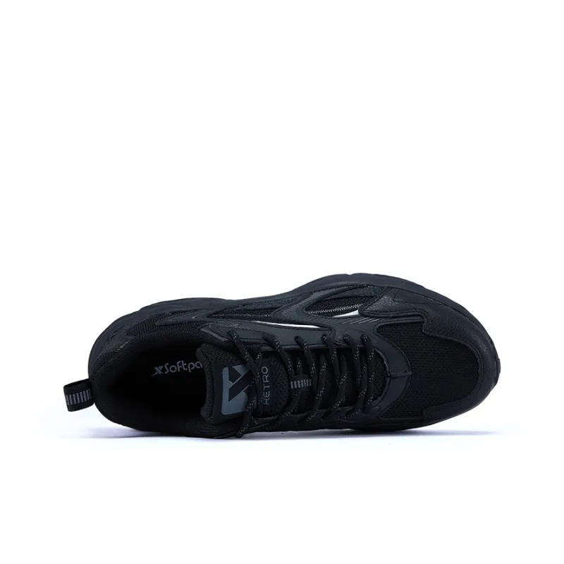 XTEP Cushioning Coverage Abrasion Resistant Lightweight Slip Resistant Low Top Chunky Sneakers Men's Black-2