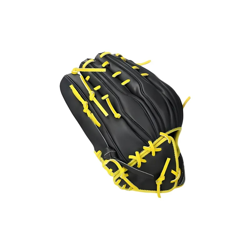 Asics Baseball Gloves Catcher's Glove Leather Unisex Black X Gold-2