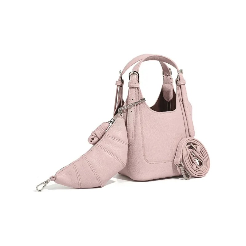 Vigno Synthetic Leather Shoulder Bag, Crossbody Bag, Handbag Regular Women's Pink/Black/Ecru-2