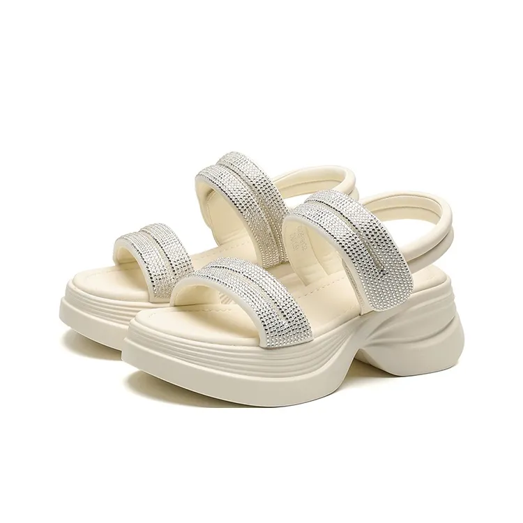 FIVE PLUS One Strap Sandals Women's Beige-1