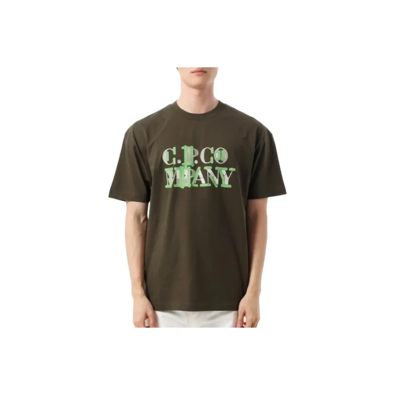 C.P.Company T Shirt Men's Khaki Green-0