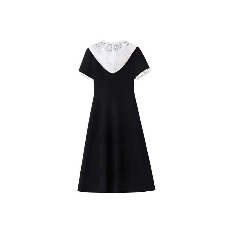 TELENT Short Sleeved Dress Women's Black-1