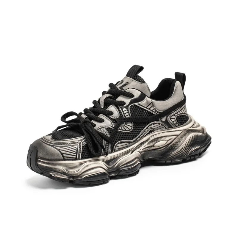 MUSHILANDI Slip Resistant And Breathable Low Top Chunky Sneakers Men's-8