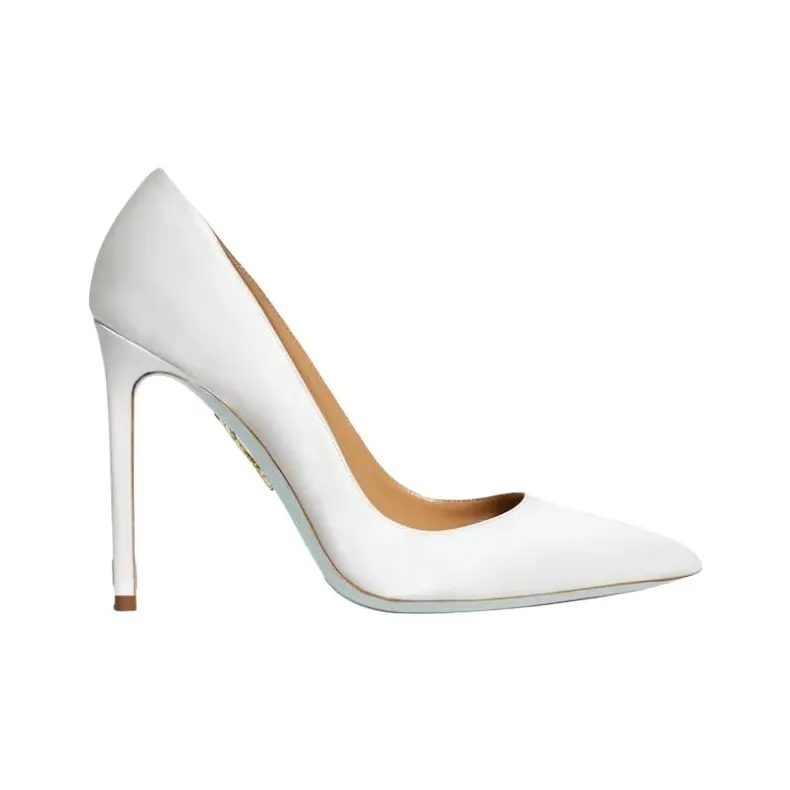AQUAZZURA Purist Slim Heel High Heels 10.5cm Women's White-1