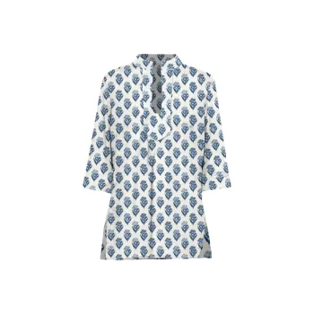 MC2 SAINT BARTHELEMY Long Sleeved Dress Women's Blue White