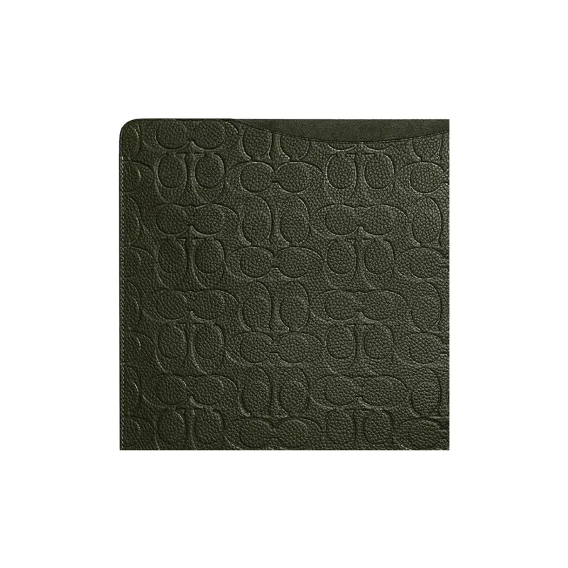 COACH Tablet Leather Clutch Laptop Sleeve Laptop Bag Tubas Unisex Black-1