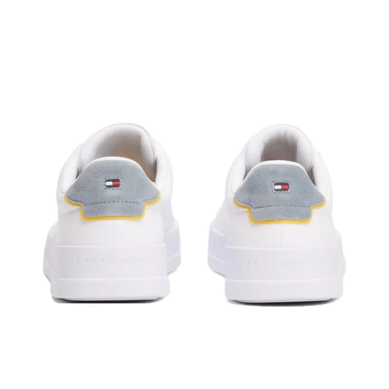 Tommy Hilfiger Trainers Low Top Skateboard Shoes Men's White-2