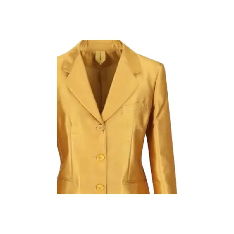 MaxMara Metallic Button Up Jacket-1