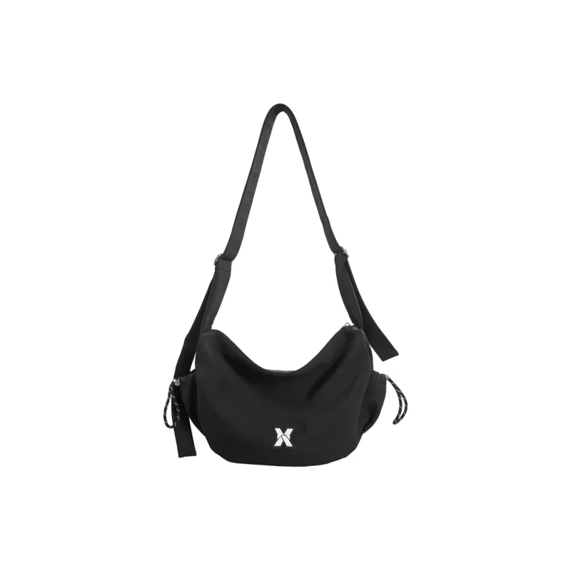 Kaka Tree Nylon Shoulder Bag, Crossbody Bag Unisex Black/Khaki/White/Blue-0