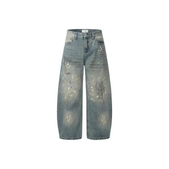HKRXEC Jeans Men Blue