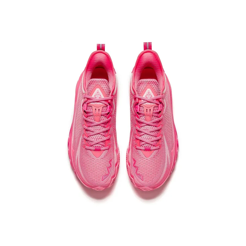 Anta Cushioning, Slip Resistant, Abrasion Resistant, Coverage, Rebound Low Top Basketball Shoes Men's Valentine Pink-3