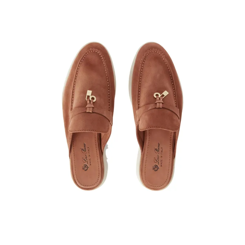 Loro Piana Closed Toe Slippers Women's Dark Orange-4