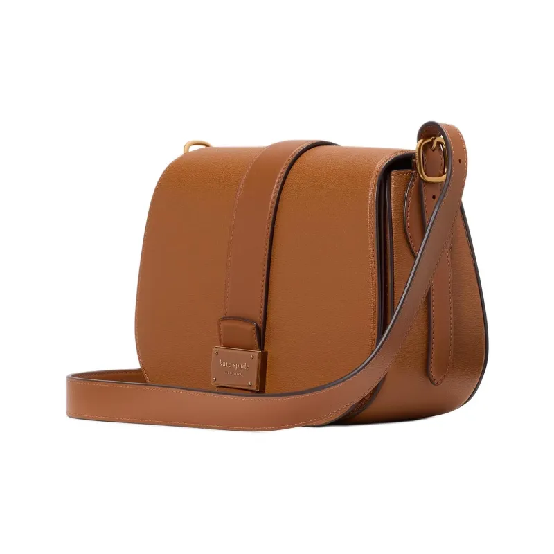 Kate Spade Leather Saddle Bag, Shoulder Bag Women's Brown-1