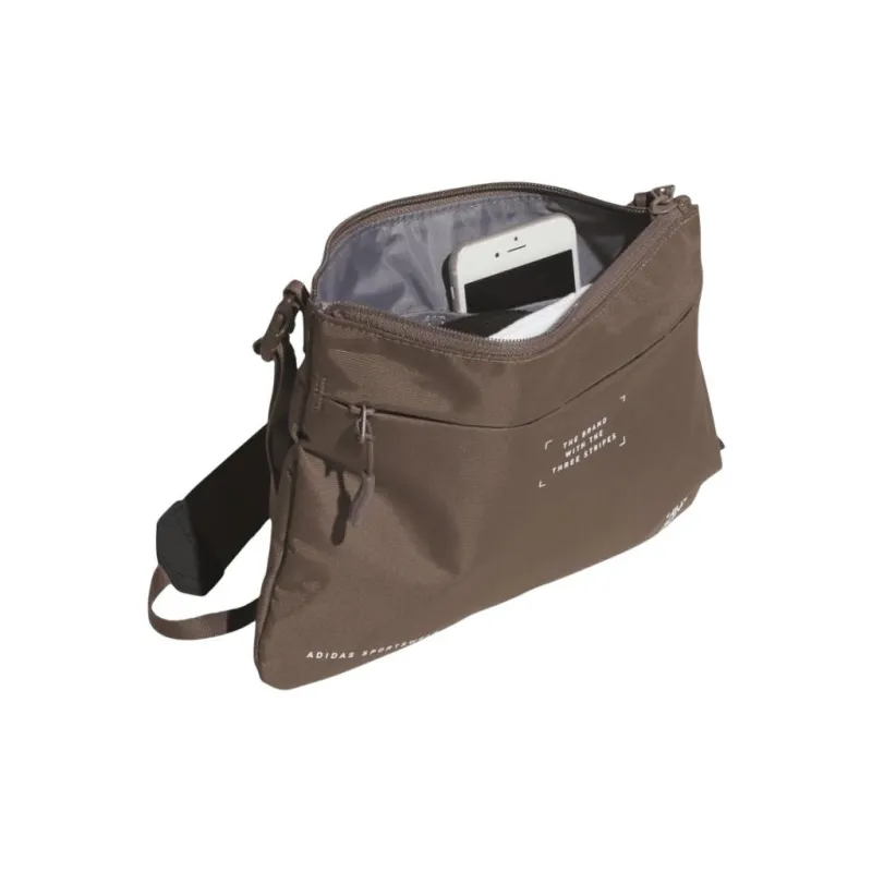 Adidas Nylon Shoulder Bag Unisex Brown-3