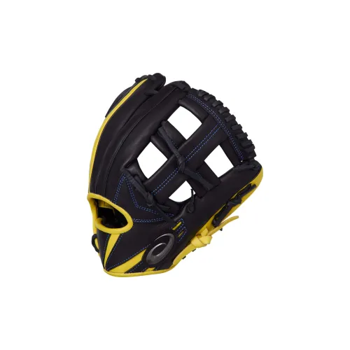 Asics Baseball Gloves Pitcher Glove Leather Unisex Black