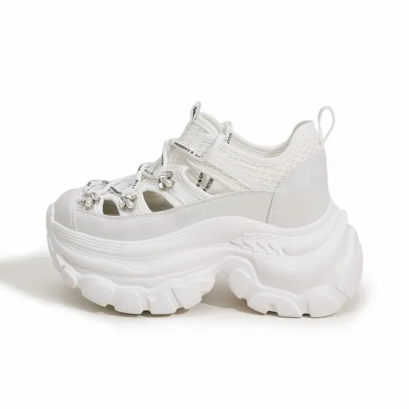 Milan Love Song Anti Slip Wear Resistant Low Top Chunky Sneakers Women's-0