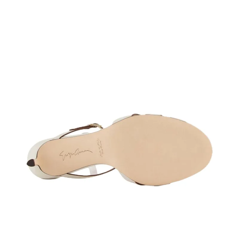 AMANI One Strap Sandals 7cm Women's White-4