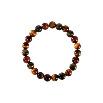 YUYIHUAN Tiger's Eye Stone Colorful Tiger's Eye Beaded Bracelet Unisex