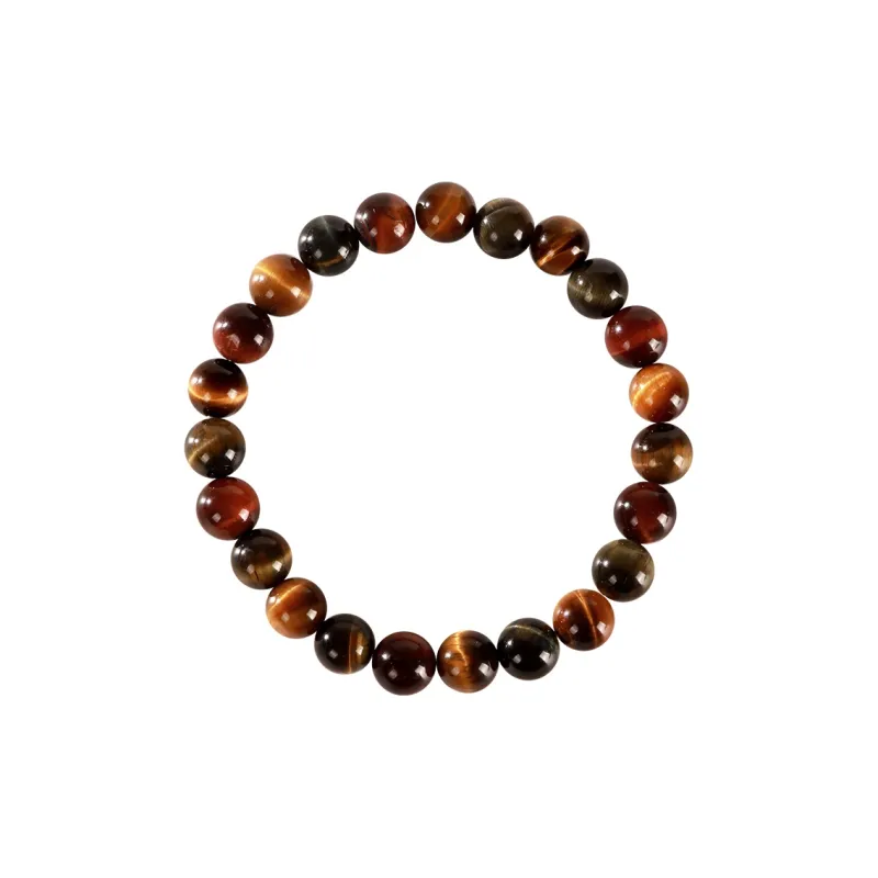 YUYIHUAN Tiger's Eye Stone Colorful Tiger's Eye Beaded Bracelet Unisex-0